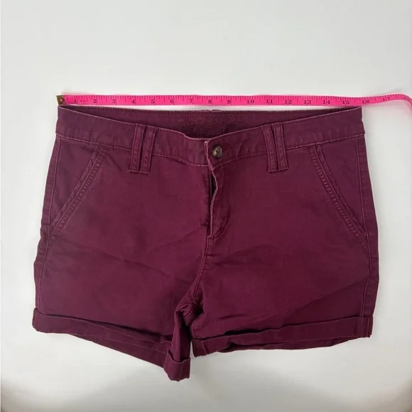 Arizona Jean Co Burgundy Shorts Juniors Size 11 - Picture 5 of 7